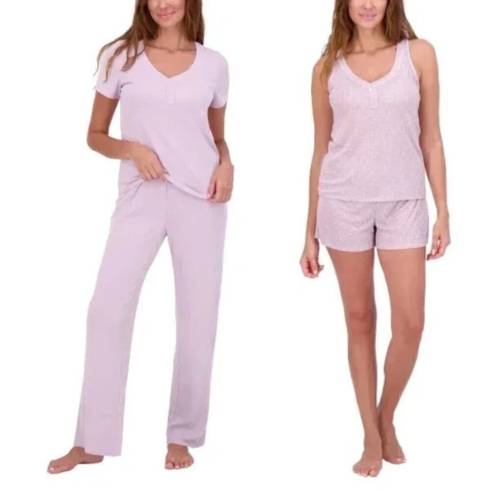 NEW 4-Piece Live 2 Lounge Women's XL Pointelle Lounge Set